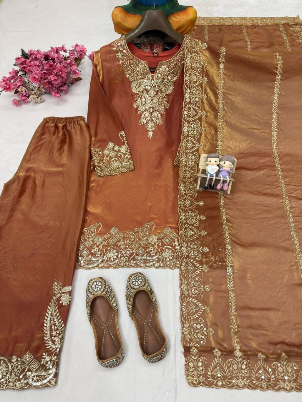 Partywear Kurti Palazzo Set