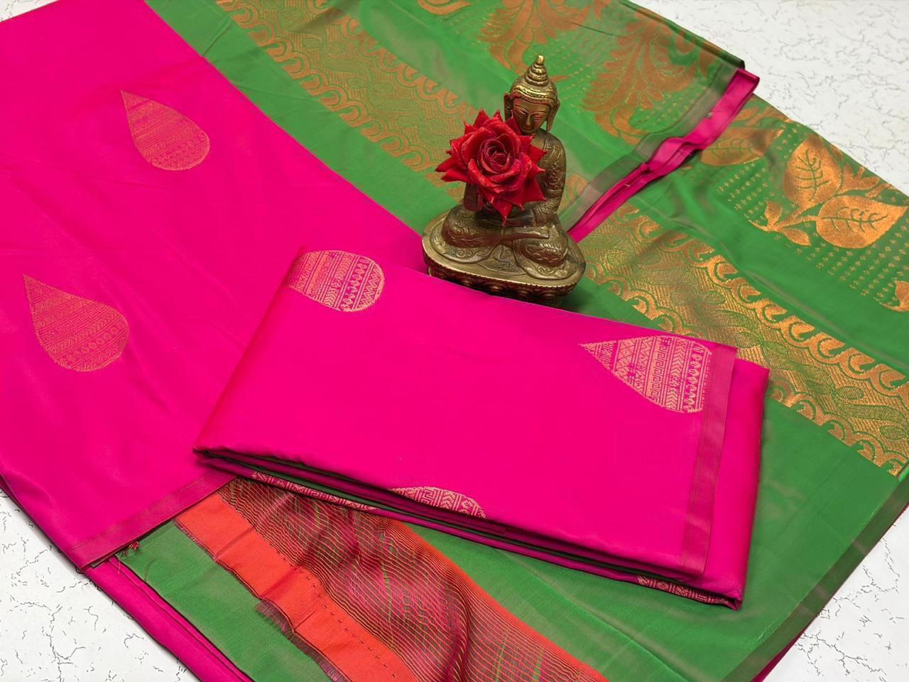 Borderless Softsilk Sarees