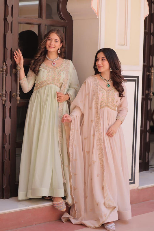 Multi-Sequence Embroidery Gown