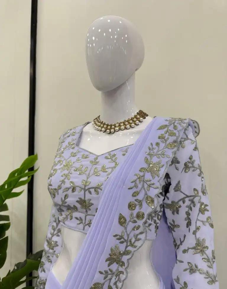 Faux Georgette Lehenga Saree