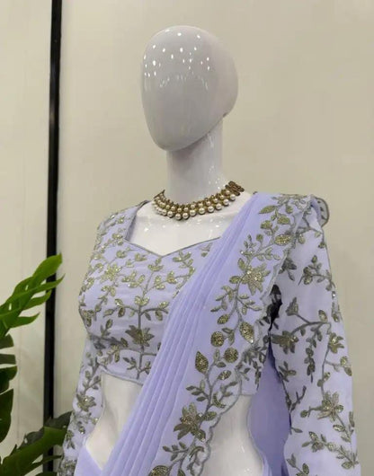 Faux Georgette Lehenga Saree