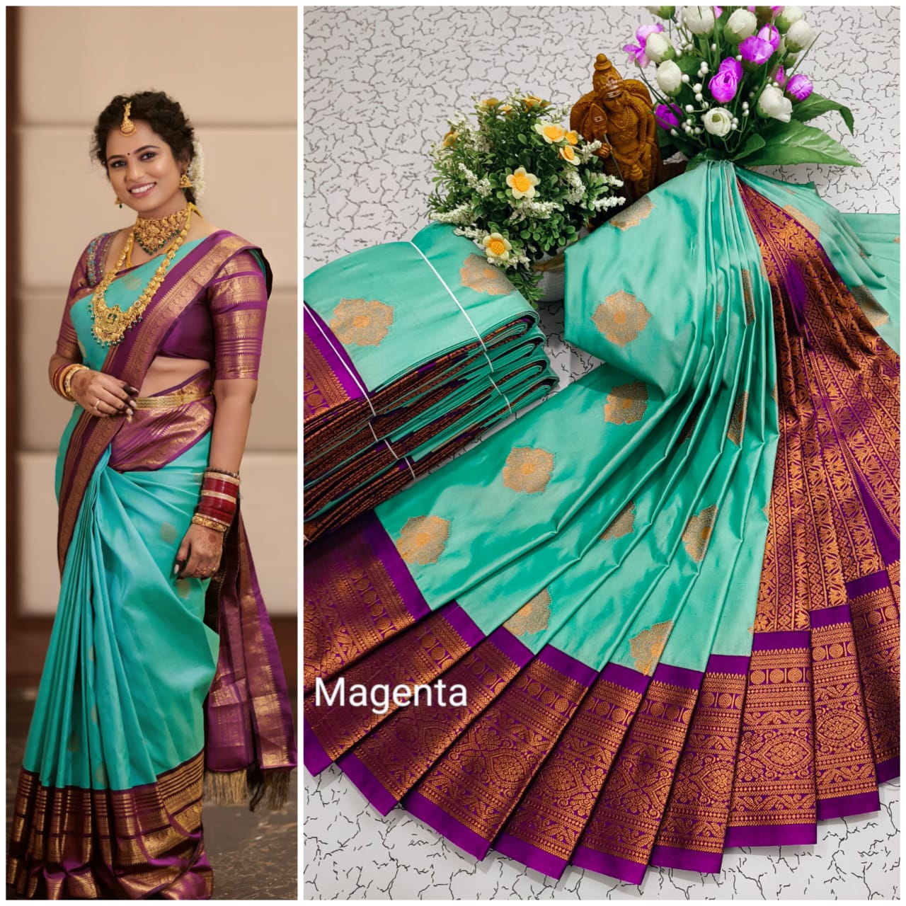 Mangalyam Korvai Kottanji Tana Softsilk Sarees