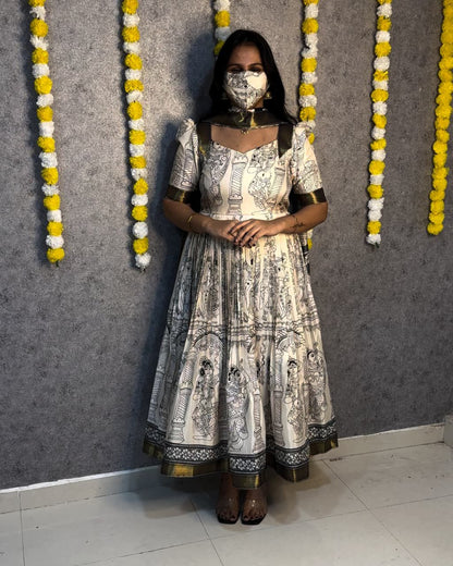 kalamkari Anarkali Recreation
