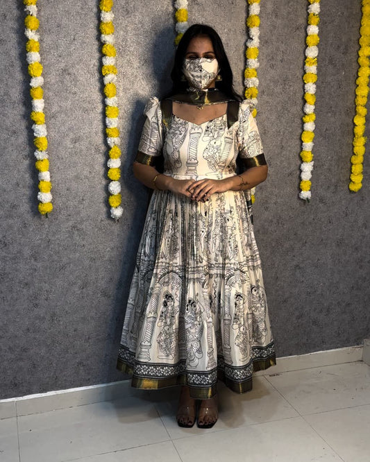 kalamkari Anarkali Recreation
