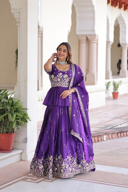 Premium Designer Peplum Lehenga Set