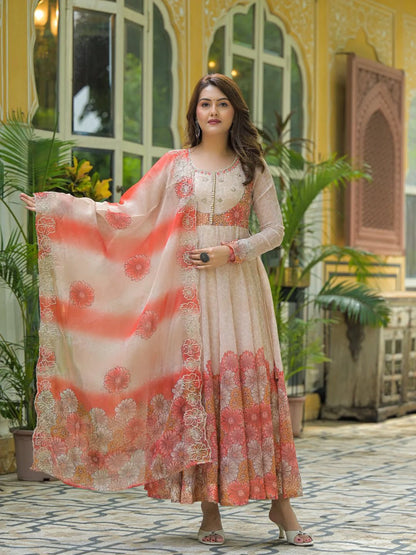 Tibby Organza Anarkali Suit