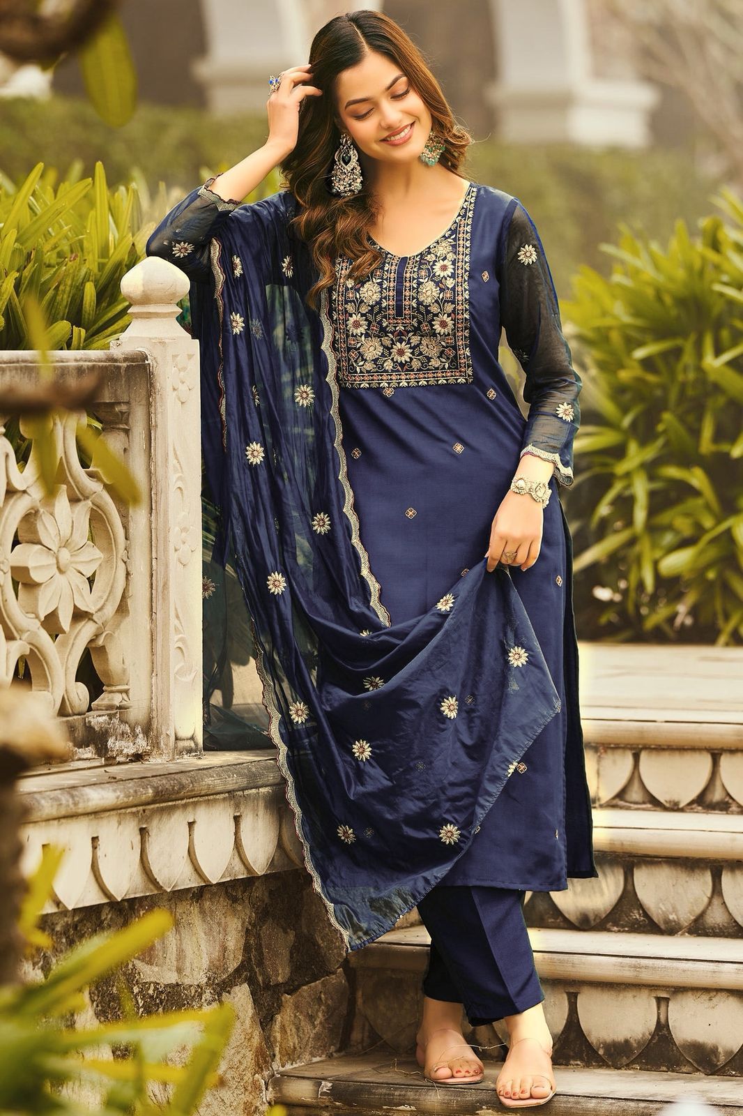 Embroidered Suit Set