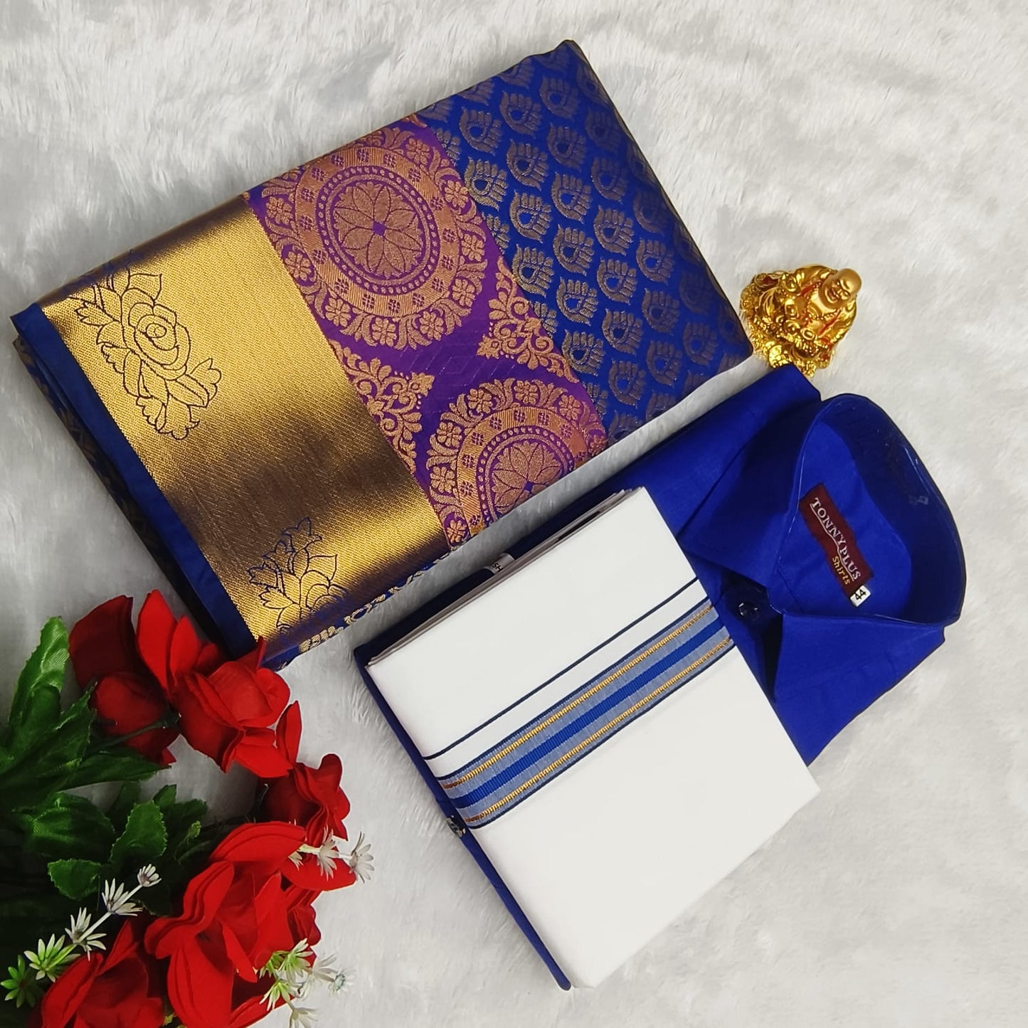 Silk Saree and Cotton Shirt Combos(His and Her Combos)