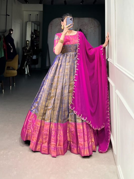 Kanjeevaram Partywear Gown
