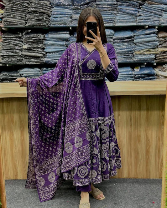 Cotton Anarkali Suit