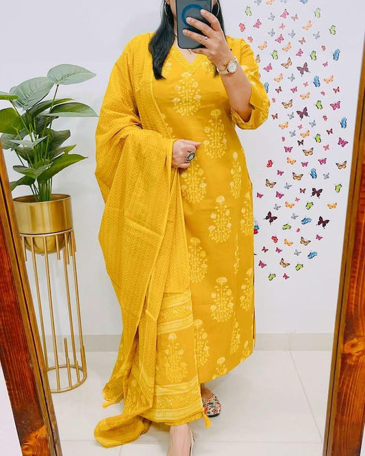Floral Cotton Suit Set