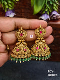 Matte Finish Peacocok Jhumkas