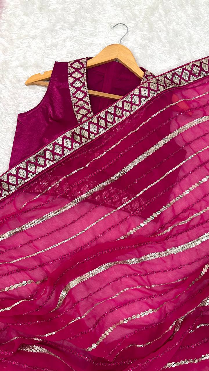 Wedding Special Sequence Saree