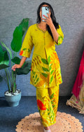 Premium Hand Embroidered Tunic Top Pant Set