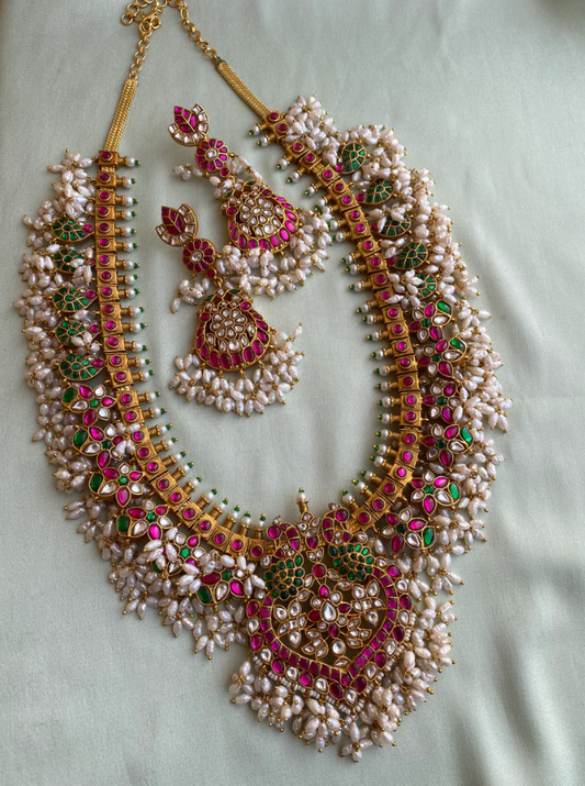Heavy Gold-plated Jadau Haram Set