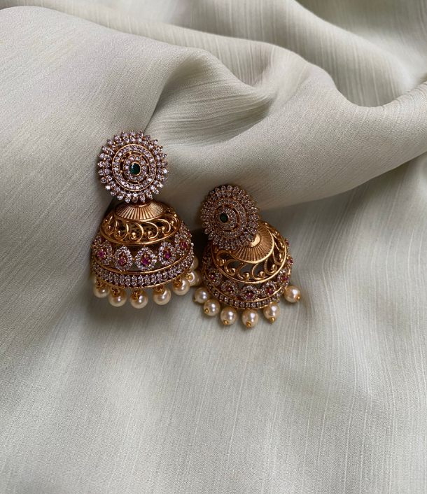 AD Gold-Plated Jhumka