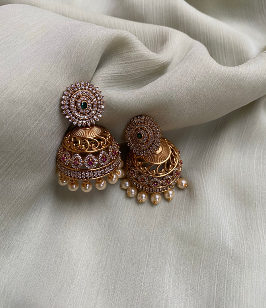AD Gold-Plated Jhumka