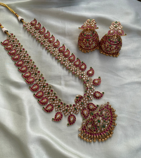 Bridal Kemp Mango Haram with Earrings