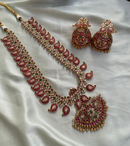 Bridal Kemp Mango Haram with Earrings