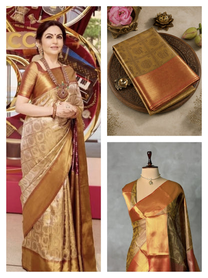 🌟 New Arrival – Nita Ambani New Pattern Unique Sarees Design All Over Jari Butt Sarees 🌟