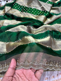 ✨ New Arrival | Premium Designer Space Silk Saree with siroski and Jharkan work✨