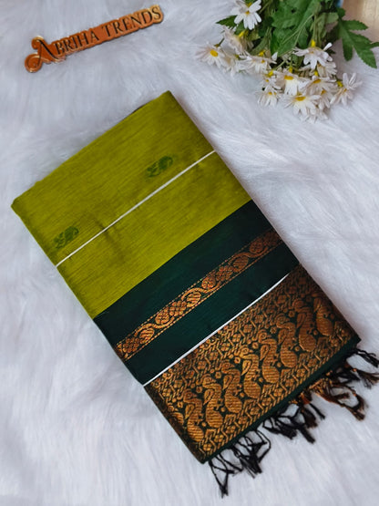 Premium Quality Chettinad Cotton Saree | Lata Gadwal Paithani