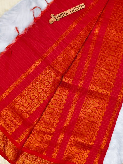 Premium Quality Checked Kalyani Cotton Saree | Lata Gadwal Paithani