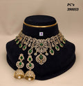 Bridal Choker Necklace Set with Jhumka Earrings
