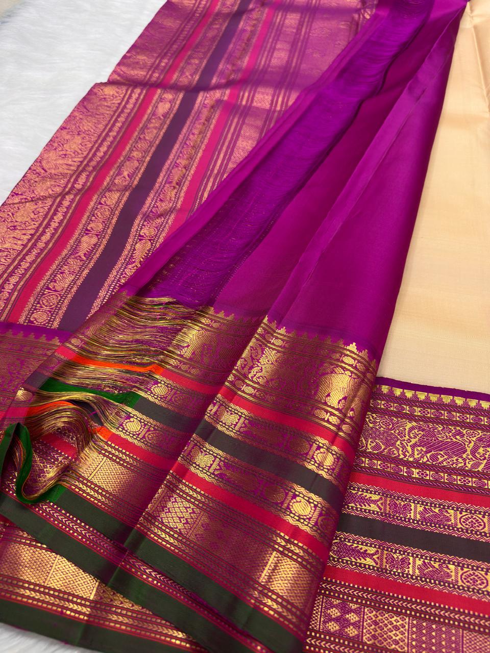 Pure Kanchipuram Handloom Silk Saree | Silk Mark Certified with Hologram