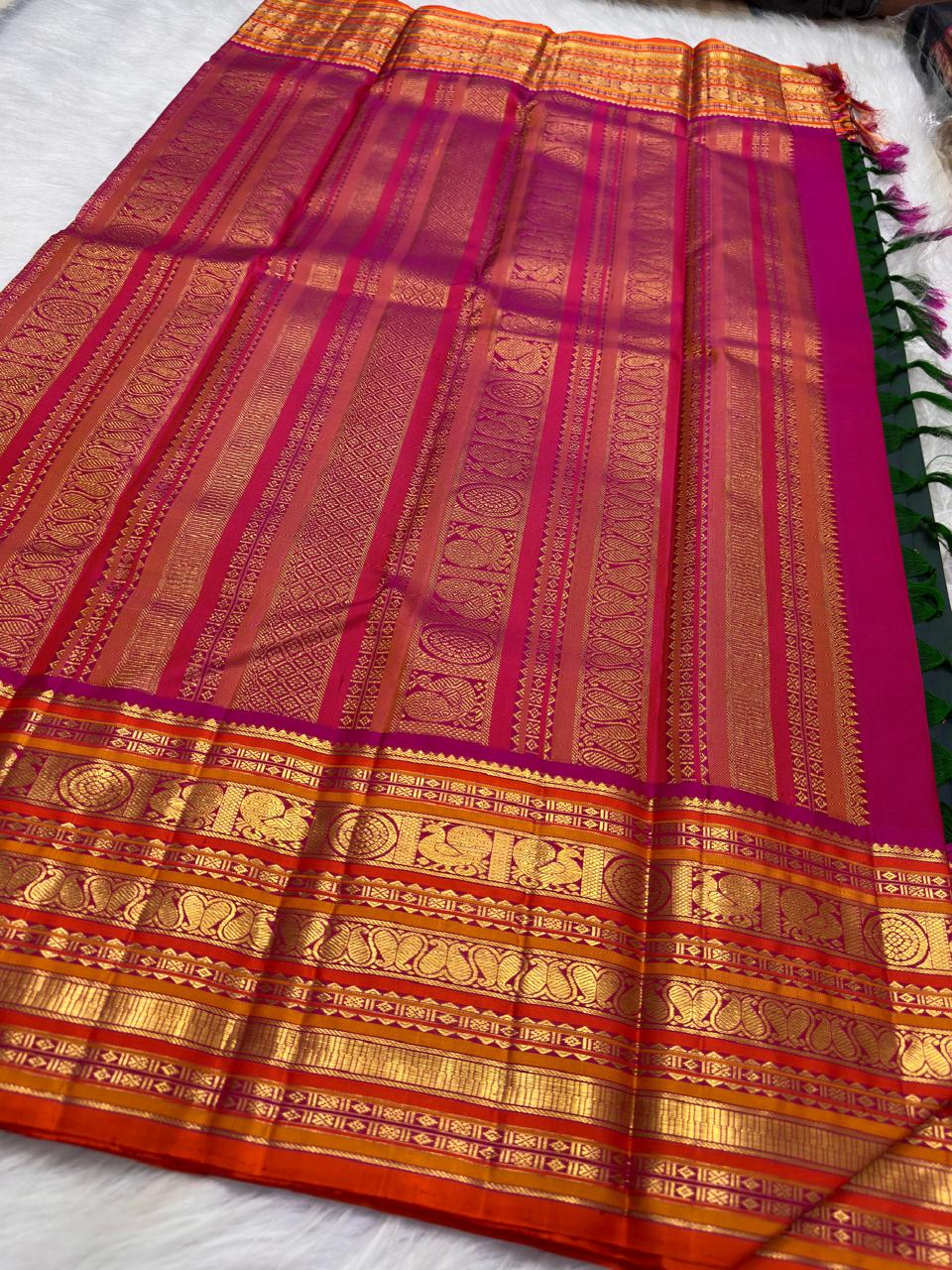 Pure Kanchipuram Handloom Silk Saree | Silk Mark Certified with Hologram