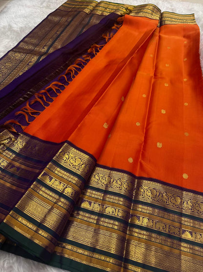 Pure Kanchipuram Handloom Silk Saree | Silk Mark Certified with Hologram
