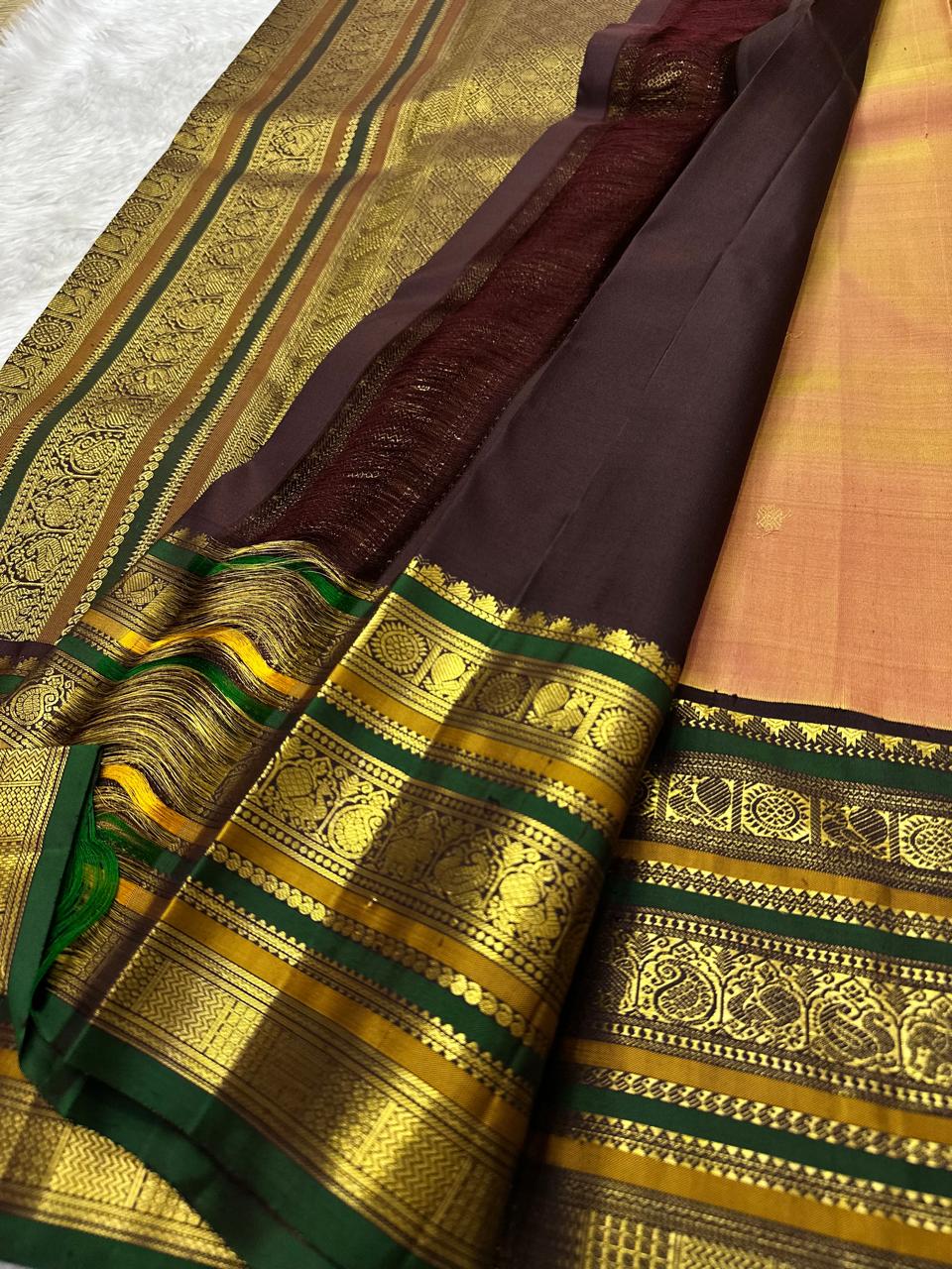 Pure Kanchipuram Handloom Silk Saree | Silk Mark Certified with Hologram