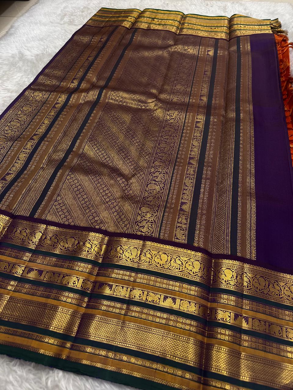 Pure Kanchipuram Handloom Silk Saree | Silk Mark Certified with Hologram