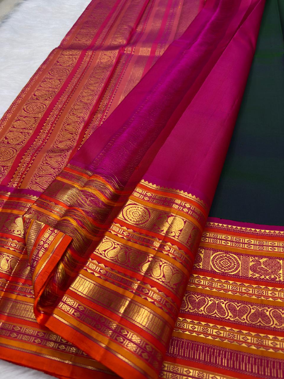Pure Kanchipuram Handloom Silk Saree | Silk Mark Certified with Hologram