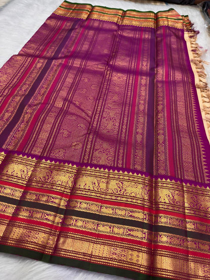 Pure Kanchipuram Handloom Silk Saree | Silk Mark Certified with Hologram