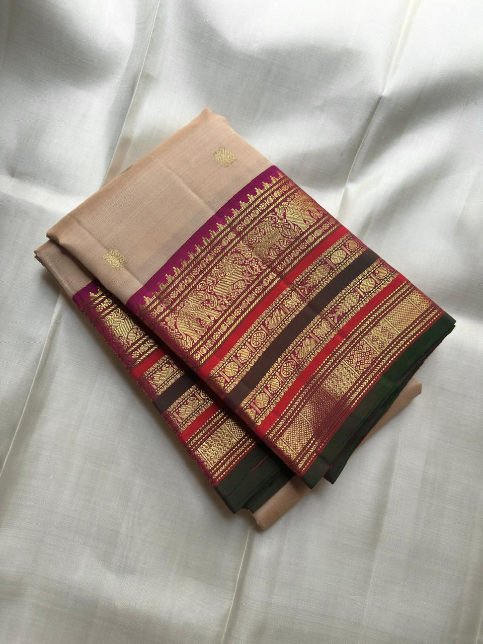 Pure Kanchipuram Handloom Silk Saree | Silk Mark Certified with Hologram