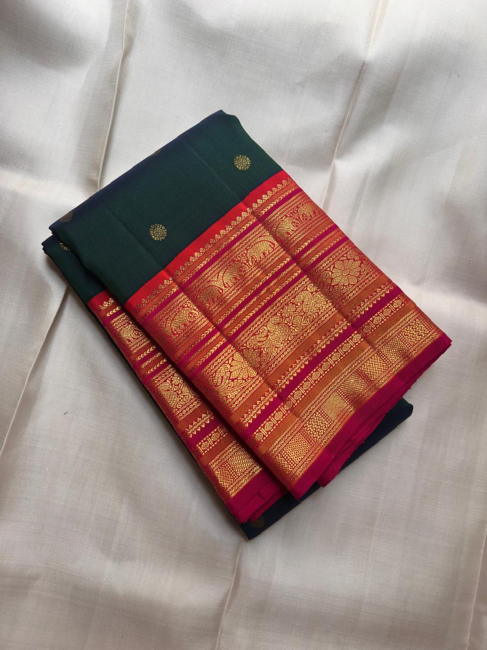 Pure Kanchipuram Handloom Silk Saree | Silk Mark Certified with Hologram