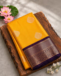 Blended Silk Saree with Contrast Woven Border