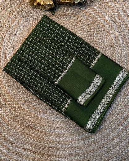 Set of green with white patterns on a textured surface
