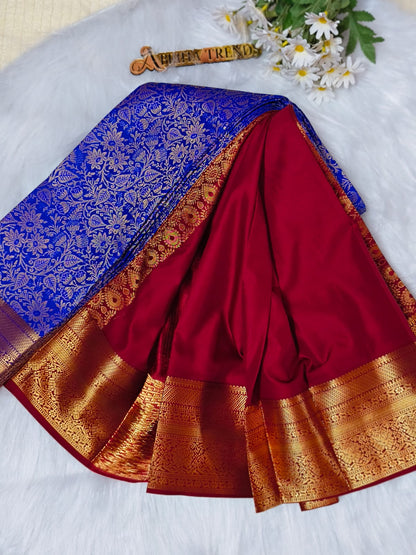 Royal Blue Kanchi Silk Saree