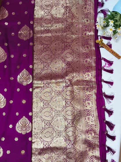 Royal Purple Banarasi Silk Saree