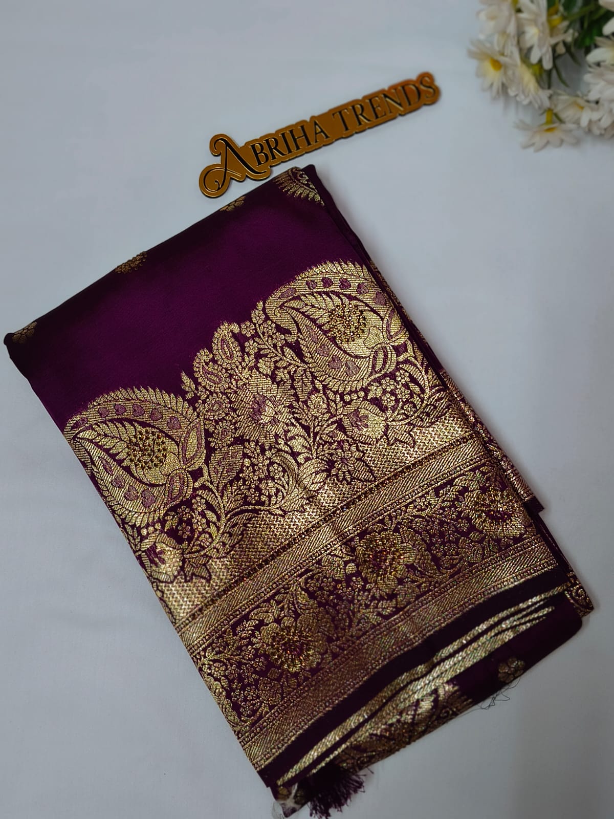 Royal Purple Banarasi Silk Saree