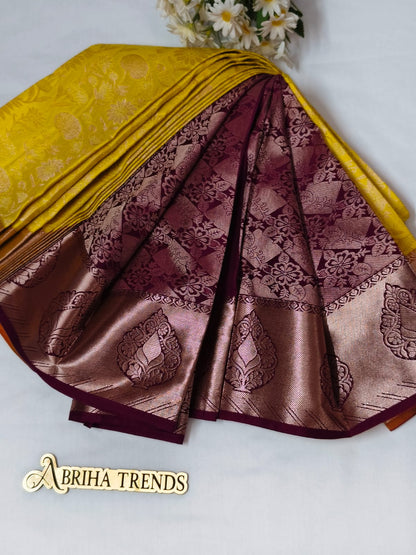 Premium Yellow Silk Saree