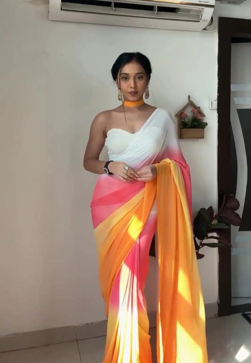 Dual Shaded Ready To Wear Sarees