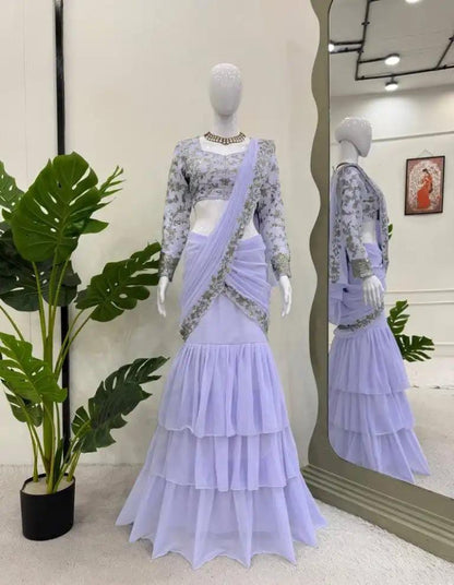 Faux Georgette Lehenga Saree