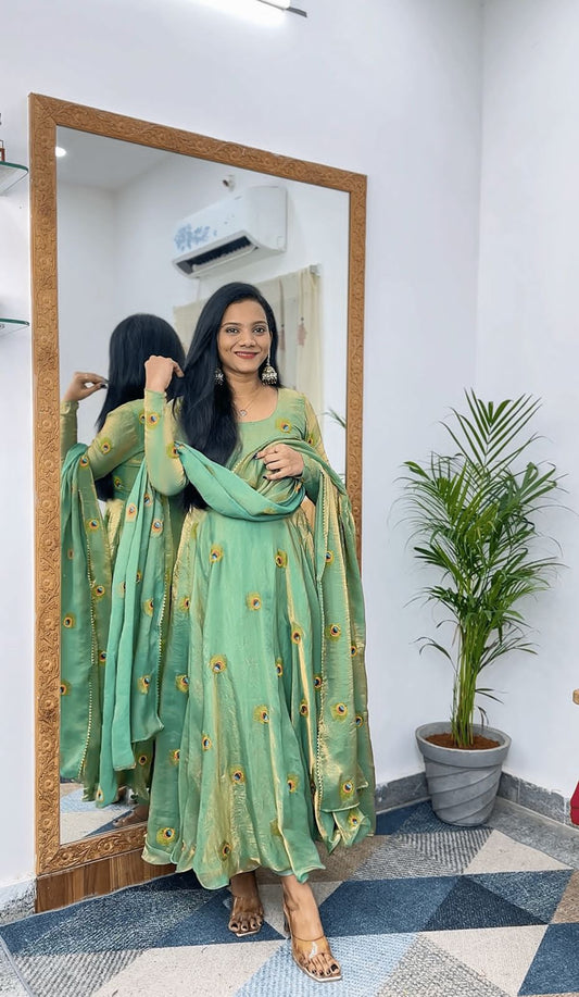 Peacock-Themed Anarkali
