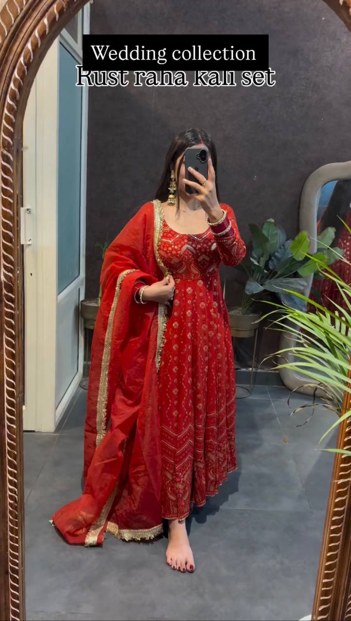 Wedding Wear Designer Plazoo with Gown Set