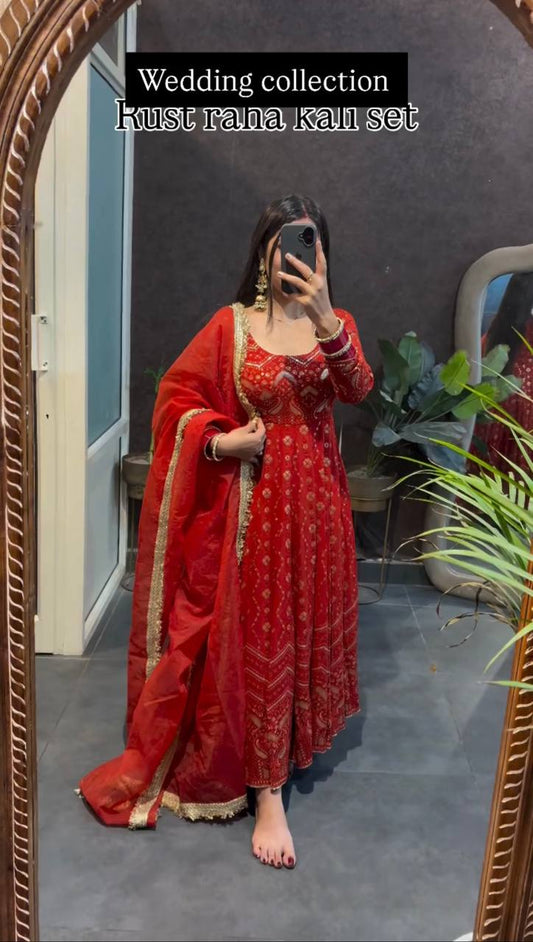 Wedding Wear Designer Plazoo with Gown Set