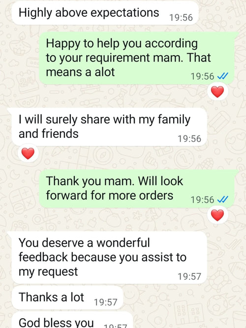 Customer message