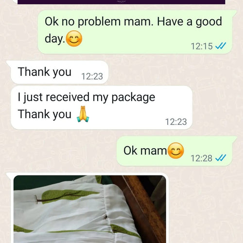 Customer message